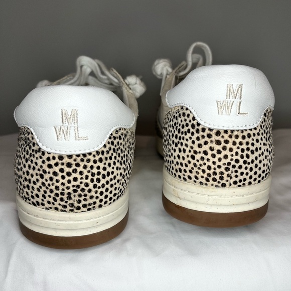 Madewell Court Sneakers Spotted Calf Hair & Leather & Nubuck Lace-Up 10 - Picture 7 of 9